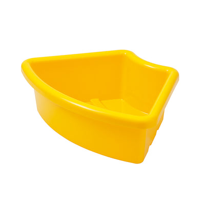 Quarter-Circle Material Box in  Yellow