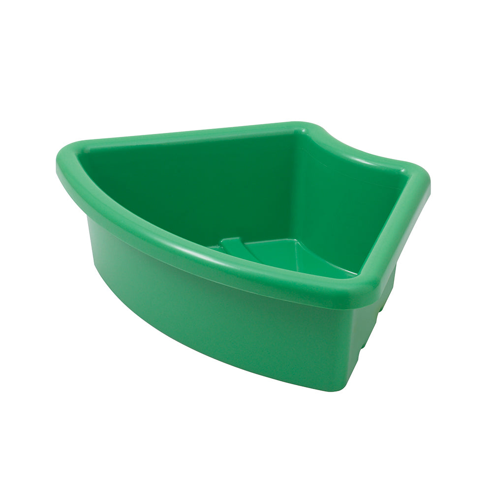 Quarter-Circle Material Box in  Green