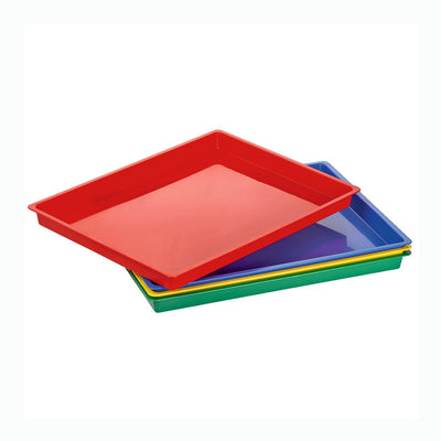 Colorful Flat Trays 4-Piece