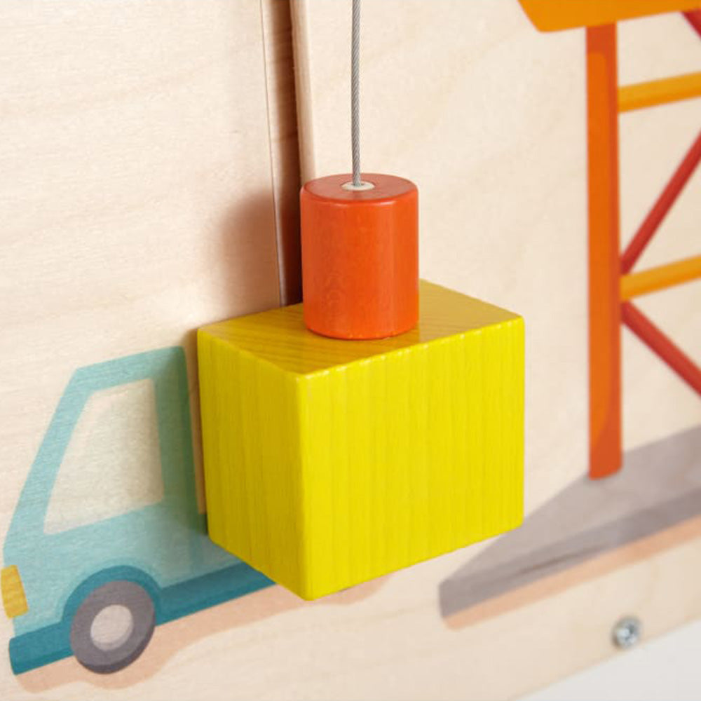 Construction Crane Sensory Activity Wall Panel