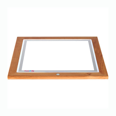 Light table with LED panel, height adjustable