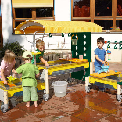 Mobile Water and Sand Table with Roof