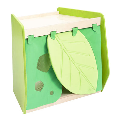 Trapezoid Cabinet with Leaf Curtains