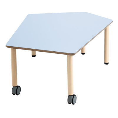 Pentagon Move Upp Tables with wheel 116x104